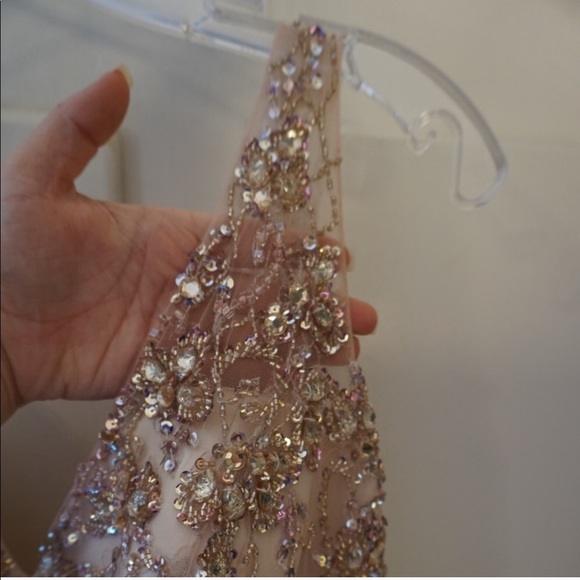 Light Pink Beaded Prom Formal Dress - Picture 4 of 7